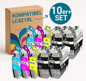 10er Multipack LC421XL Tintenpatronen kompatibel für Brother DCP-J1800DW - Afbeelding 1 van 7