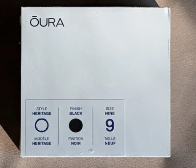 Oura Ring Gen 3 Heritage Black Size 9 - Brand New In Box - Sealed - Unopened - Image 1 of 3