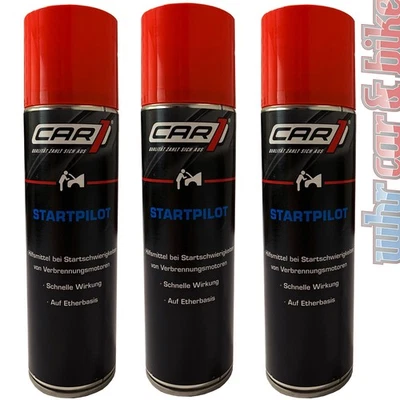Spray de arranque Startpilot ayuda de arranque en frío 3x 250 ml motor ayuda de arranque Car1 - Imagen 1 de 3