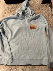Sudadera con Capucha Roxy Azul Talla Mediana Damas Sin Defectos - Imagen 1 de 4