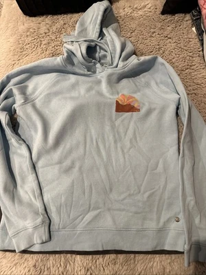 Ladies Size Medium Blue Roxy Hooded Sweatshirt No Flaws - Image 1 of 4