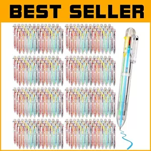 150 Pcs Colorful 6-in-1 Retractable Ballpoint Pens - Perfect for School & Office - Picture 1 of 8