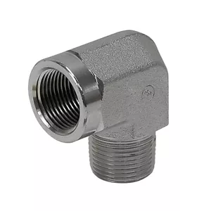 Adaptador 1-1/4"" NPT macho x 1"" NPT hembra 90 grados codo 5502-20-16 9-5502-20-16 - Imagen 1 de 2