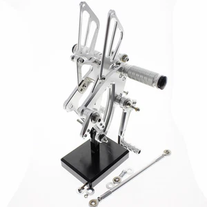 FXCNC Footpeg Adjust Rearset Peg For Honda CBR500RR CB500F 2013 2014-2017 Silver - Bild 1 von 7