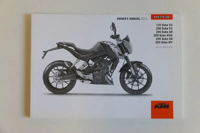 KTM Duke 125 200 ARMATORIALE Manuale 2014 English Inglese Originale Nuovo - Immagine 1 di 2