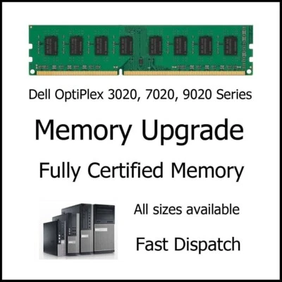 4GB DDR3 Memory Upgrade For Dell OptiPlex 7020 Computer / PC PC3-12800U 1600MHz - Image 1 of 4