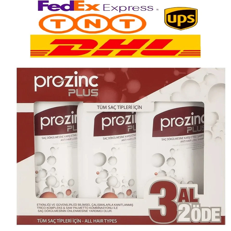 Champú Tratamiento Eficaz Anticaída Prozinc Plus Impulsar el Crecimiento 3x300ml Foto 1 de 1