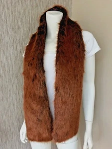 Biba De Cobre Y Negro Suave Piel Sintética Chal Bufanda Nueva Con Etiqueta - Imagen 1 de 8