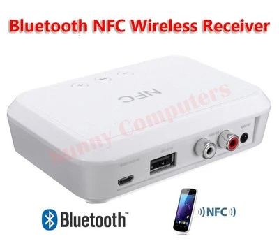 NFC Bluetooth 5.0 +edr Wireless Audio Receiver 3.5MM RCA Music Adapter USB Power - Image 1 of 4