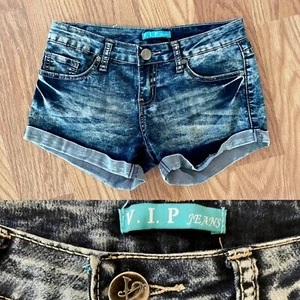 V.I.P. Pantalones Cortos JEANS Denim Estilo Corte Talla 3/4 - Imagen 1 de 6