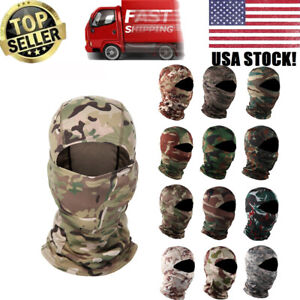 Camouflage Military Tactical Ski Cycling Full Face Mask Balaclava UV Protection