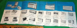 CROWN Transistor Radio Fold-Out Brochure 20+ Models (1963) - Picture 1 of 7