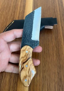 Jagdmesser Taschenmesser Survival Rosenholz Bushcraft Edelstahl Handgefertigt - Bild 1 von 6