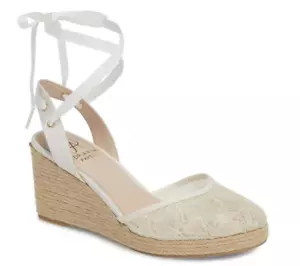 NIB Adrianna Papell Wedge PAMELA Sandals Espadrille Shoes Color IVORY. Sz 8.5 - Picture 1 of 11