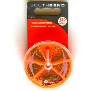 South Bend Bronze Fishing Hook Assortment 120-Piece Dial Pack #1003 - Picture 1 of 12