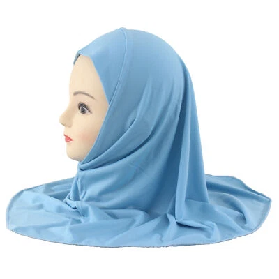 7-12 años Musulmanes Niños Niñas Hiyab Bufanda Mantón Amira Oración Instantánea Bufanda Turbante Envoltura Foto 1 de 4