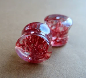 Vino Rojo Musgo Tapones Túneles Joyería Gótica Resina Orejeras Halloween Regalo Par - Imagen 1 de 5