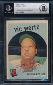 Beckett Topps Baseball #500 1959 autografiado auténtico p03200 - Imagen 1 de 2