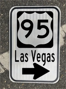 LAS VEGAS US 95 road sign - Nevada casinos desert Highway 12"x18" FREE SHIPPING! - Picture 1 of 7