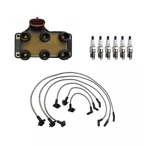 Denso Ignition Coil Wire Set 6 DoublePlatinum Spark Plugs Kit For Mustang 3.8 V6 - Picture 1 of 1