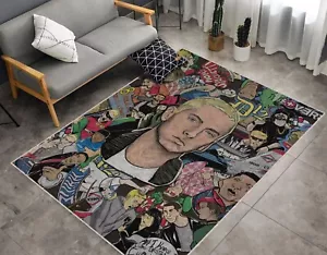 Eminem Poster Rug, Slim Shady Rug, Gift for Hiphop Lovers, HipHop Decoration - Picture 1 of 9