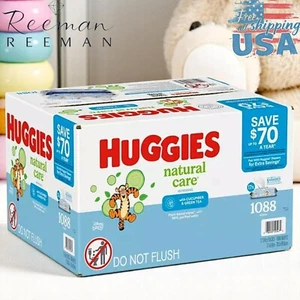 Huggies Cuidado Natural Bebé Toallitas Pepino y Té Verde Paquete de 17 y 1088 Toallitas - Imagen 1 de 6