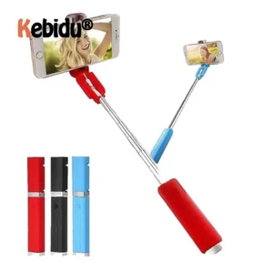 Extendable Wired Selfie Stick Built-in with Clip Phone Holder and direct connect - Picture 1 of 6