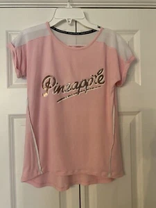 Girls Pineapple Pink T-Shirt Age 9-10 Cotton Excellent Condition - Picture 1 of 10