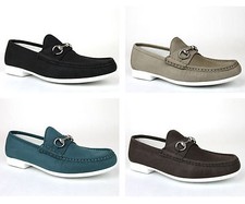 New Authentic Gucci Mens Suede Horsebit Loafer Moccasin, 337060 BHO00