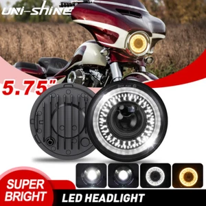 DOT 5.75" 5-3/4 inch LED Headlight Start Up Halo DRL For Motorcycle Lamp 12V 24V - Picture 1 of 10
