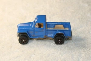 MATCHBOX ๐ฅ 1948 COBALT BLUE JEEP WILLYS PICK-UP TRUCK ๐ฅ 6 SPOKE BLACK OUT RIMS - Picture 1 of 8