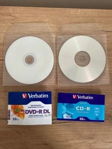 1 DVD+R DL + CD-R VERBATIM VERGINI VUOTI PER VIDEO GAMES  + 1 BUSTINE REGALO - Picture 1 of 7