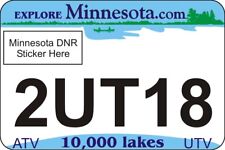 Minnesota Atv State License Plate - Dnr Approved- Cr Video