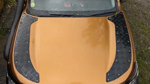 Fit NISSAN NAVARA BONNET CHEQUER PLATE KIT 2015 ON OVERLAND GUARD OFF ROAD NP300 - Picture 1 of 5