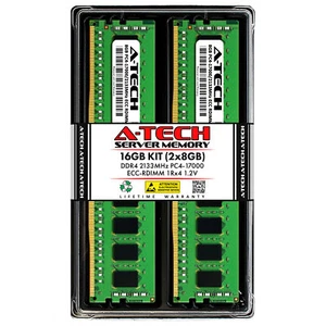 16GB 2x8GB 1Rx4 PC4-2133P-R HP ProLiant DL180 G9 DL360 G9 XL230k G10 Memory RAM - Picture 1 of 3