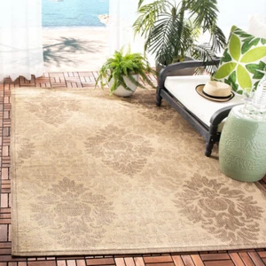 SAFAVIEH Outdoor CY2714-3001 Courtyard Natural / Brown Rug - Picture 1 of 21