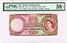 Fiji : 10 Shillings 1.6.1957 Pick 52a PMG Choix About UNC 58 EPQ