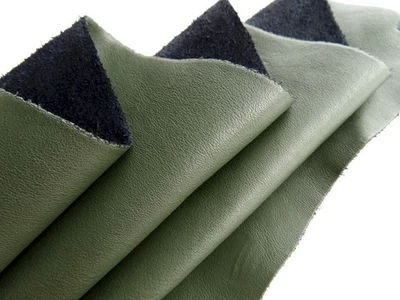 Lederhaut GRÜN VINTAGE 140x80 1,2mm Sattelleder Dickleder Rindleder Oberleder - Bild 1 von 4