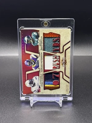 2008 Topps Triple Threads Brian Westbrook/Adrian Peterson/LaDainian Tomlinson - Image 1 of 4