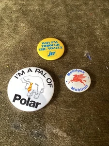 Antigua insignia pin vintage - Mobilgas - Mobiloil - Pegasus - Motor 32 mm de diámetro - Imagen 1 de 7