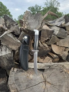 Vintage 1986 Buck 118 USA Personal Fixed Blade Hunting Knife Old Used Knives - Picture 1 of 23