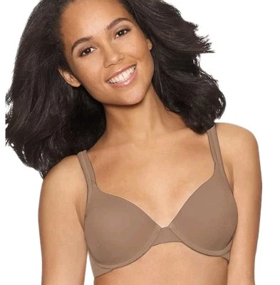 Hanes Lift Bra 36D Fit Perfection UnderWire Full Coverage Cocoa Brown G889 New - Image 1 of 3