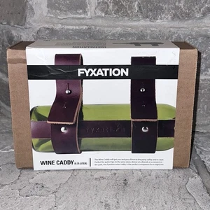 New Fyxation Black Leather 0.75L Wine Bottle Alcohol Bike Caddy Holder Bicycle - Picture 1 of 4