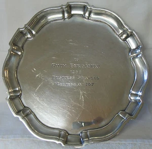 Vintage Poole "Chippendale" Sterling Silver Award Plate - 1962 - Picture 1 of 1