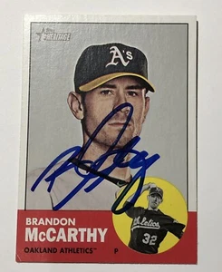 Brandon McCarthy SIGNED AUTOGRAPH 2012 Topps Heritage Card Oakland Athletics - Picture 1 of 2