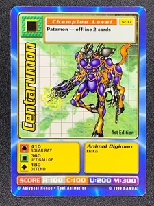 Centarumon St-17 Digimon Card Bandai Digital Monsters 1999 1st Edition NonFoil - Picture 1 of 3