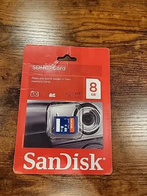 SanDisk SDHC 8GB Class 4 SD New Sealed World leader in flash cards-H - Image 1 of 2