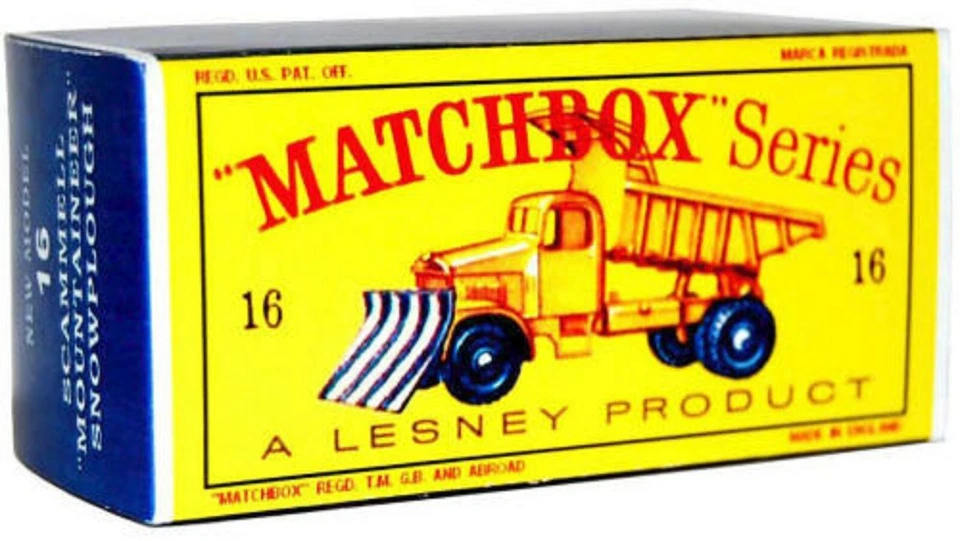 Matchbox Lesney No 16 SCAMMEL SNOWPLOUGH Repro Empty Box style D - Image 1 of 1