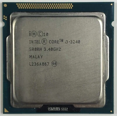 Processeur CPU Intel Core I3-3240 3.4Ghz 3Mo 5GT/s FCLGA1155 Dual Core SR0RH - Photo 1/2