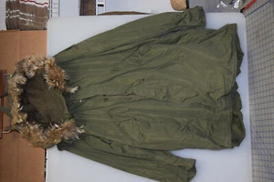 *parka shell large with fur hood 1951 - Picture 1 of 8
